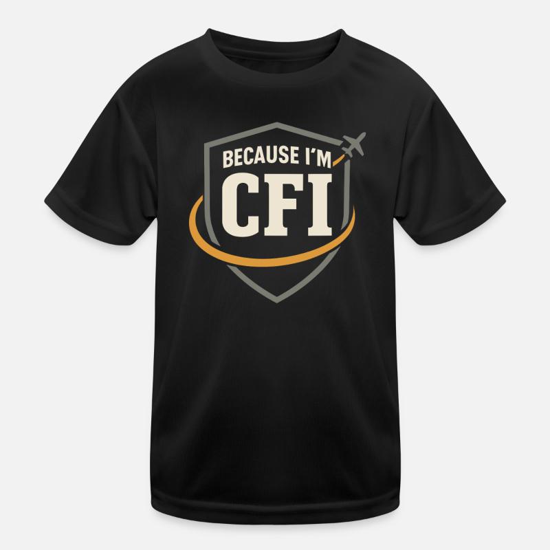 Flight Instructor Cfi Pilot Aviation Instructor Kids Functional T-Shirt