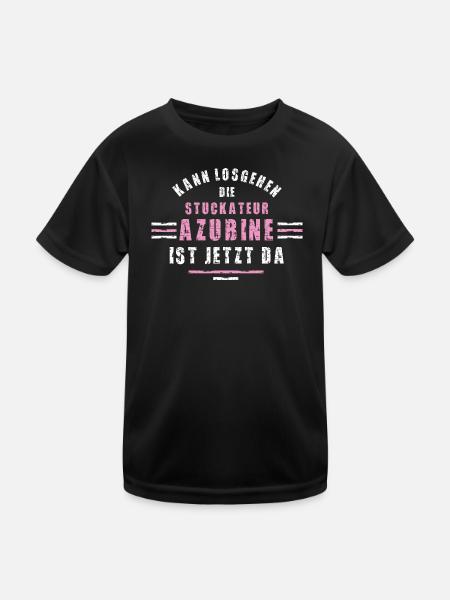 Plasterer apprentice training apprenticeship plasterer - Kids Functional T-Shirt - black - Front
