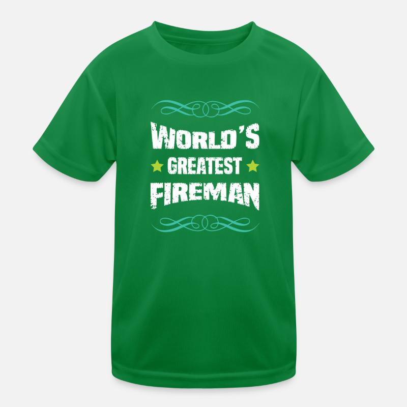 Weltbester Feuerwehrmann Kinder Funktions-T-Shirt