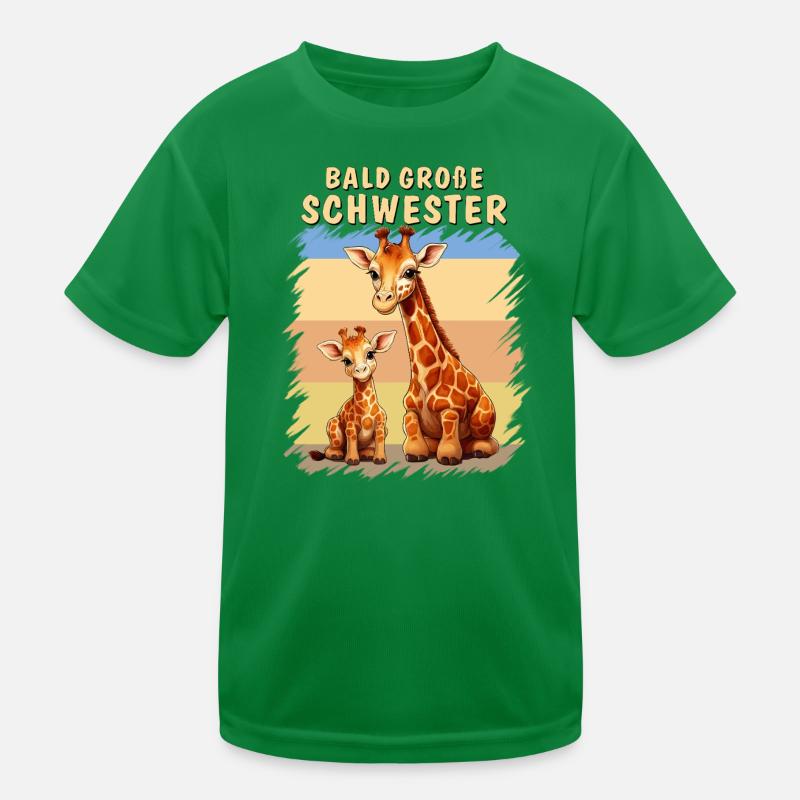 GIRAFFES SOON BIG SISTER Kids Functional T-Shirt