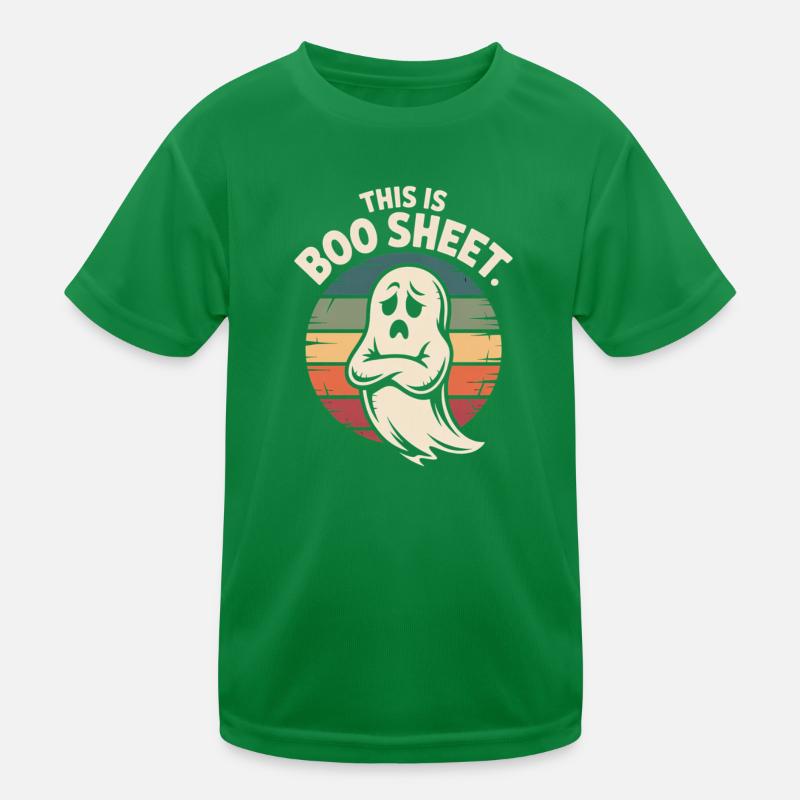 Ghost Halloween Retro Kids Functional T-Shirt
