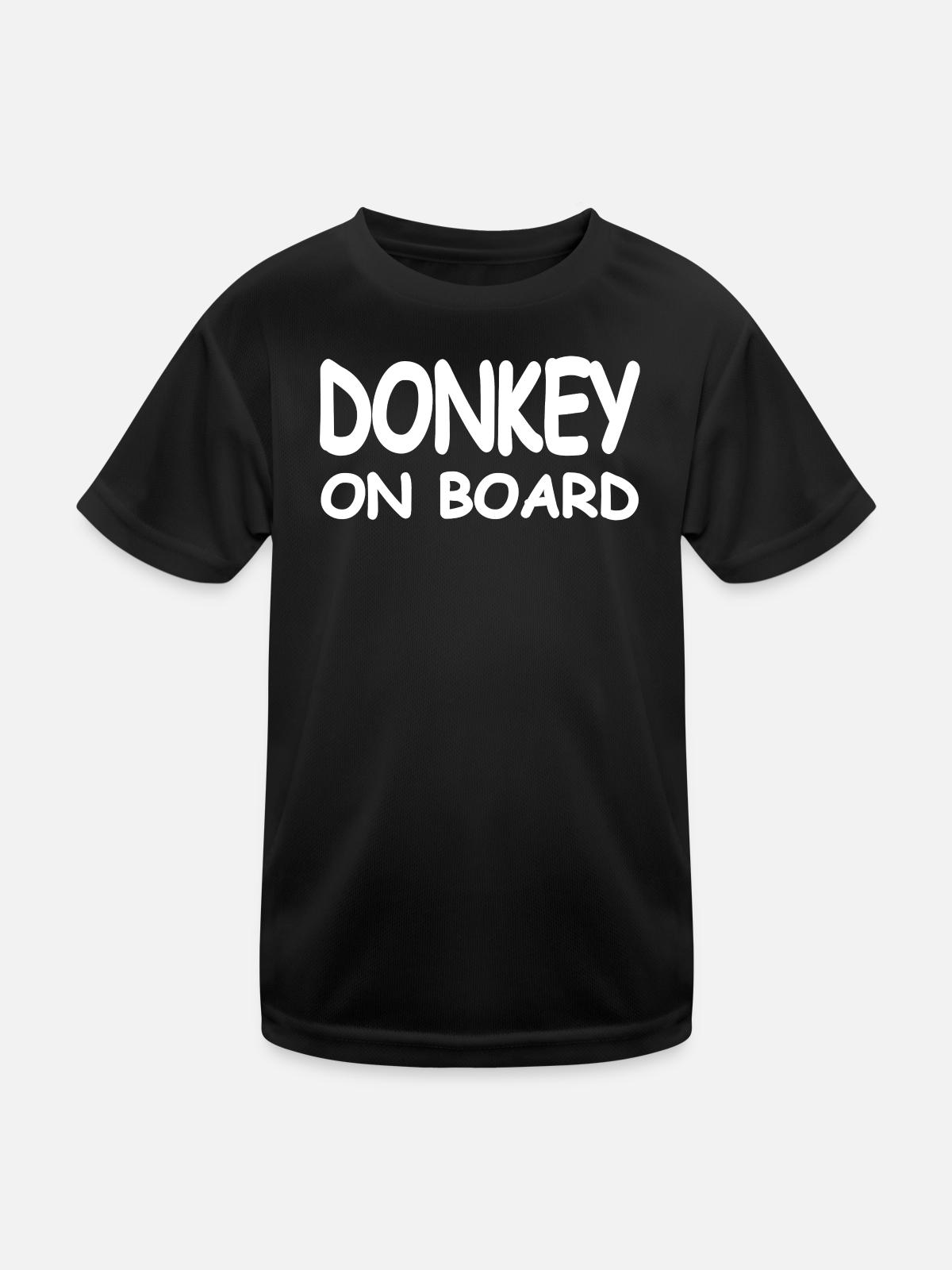 donkey - Kids Functional T-Shirt - black - Front
