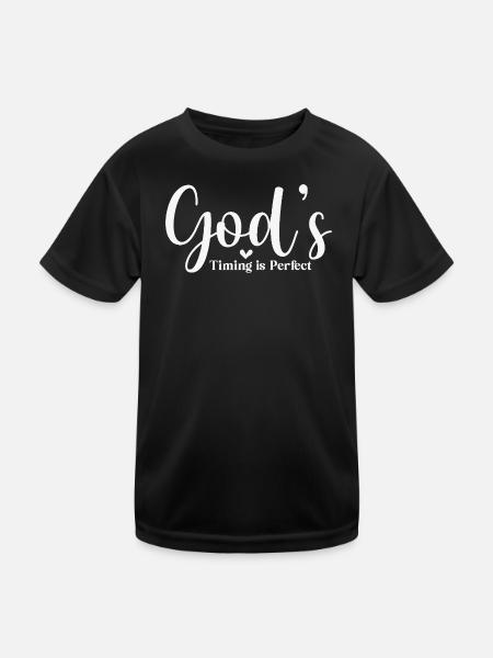 God's Timing Is Perfect - Kids Functional T-Shirt - black