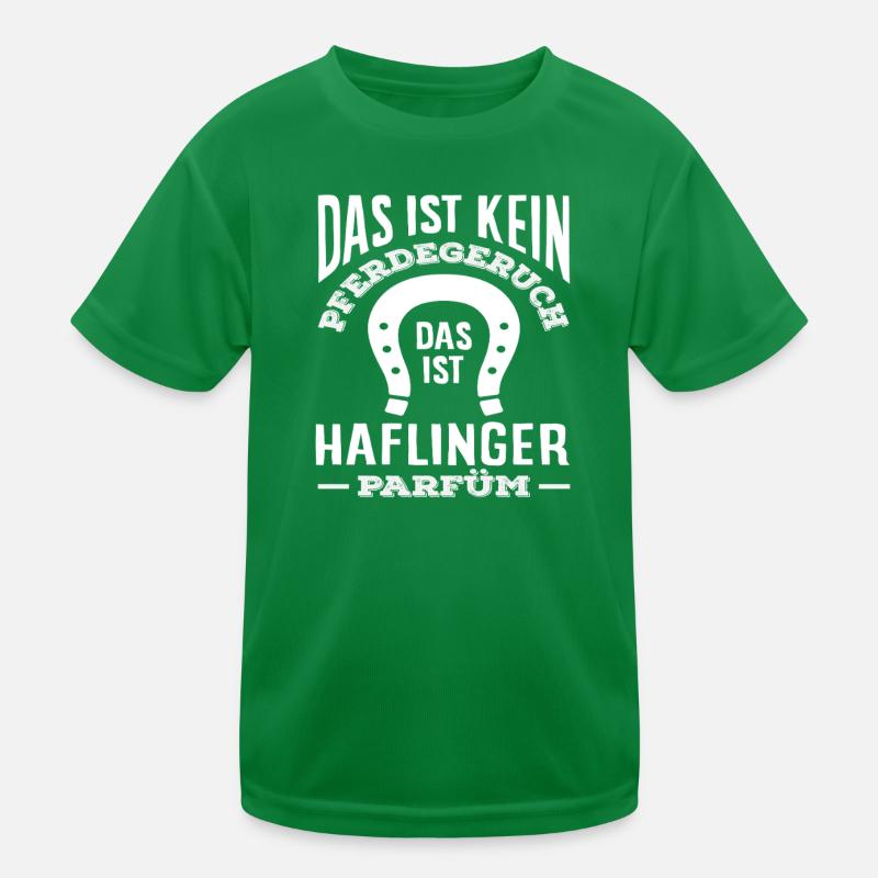 Haflinger Pony Reiten Luster Pferde Spruch Kinder Funktions-T-Shirt