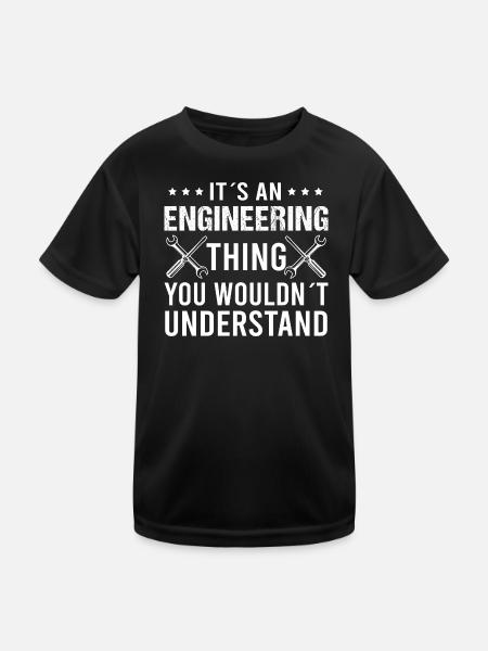 Mechanical Engineering Mechanical Engineer - Kids Functional T-Shirt - black - Front