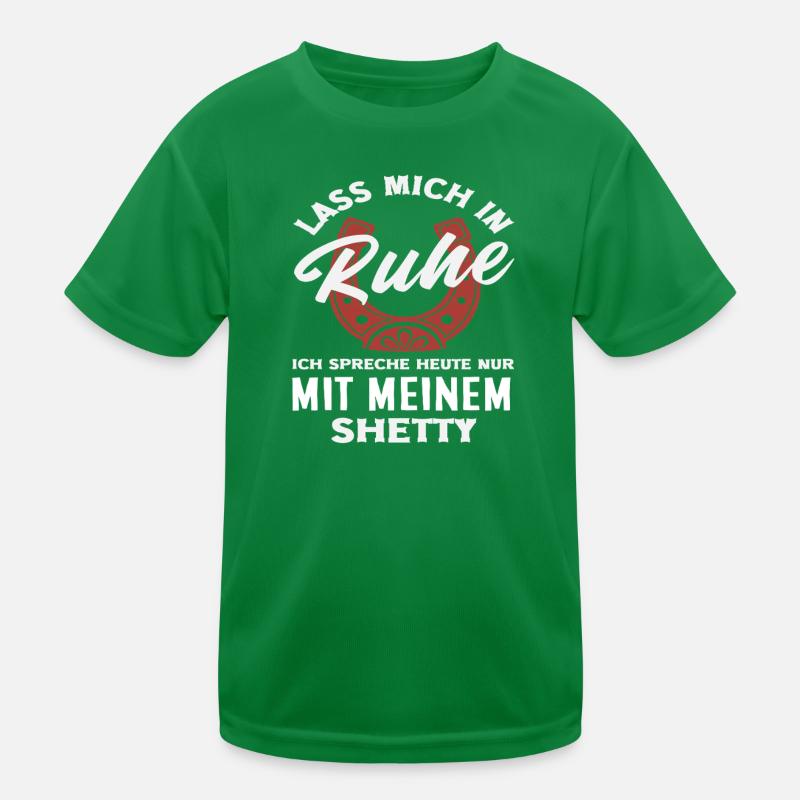 Shetty Lass In Ruhe Pferdemädchen Reiten Ponyfans Kinder Funktions-T-Shirt