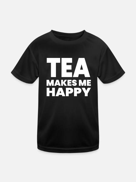 Tee - Kinder Funktions-T-Shirt - Schwarz - Vorne