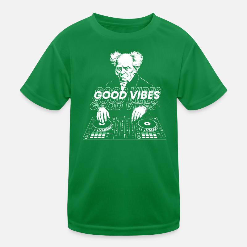 Schopenhauer Retro DJ Vibes Kinder Funktions-T-Shirt