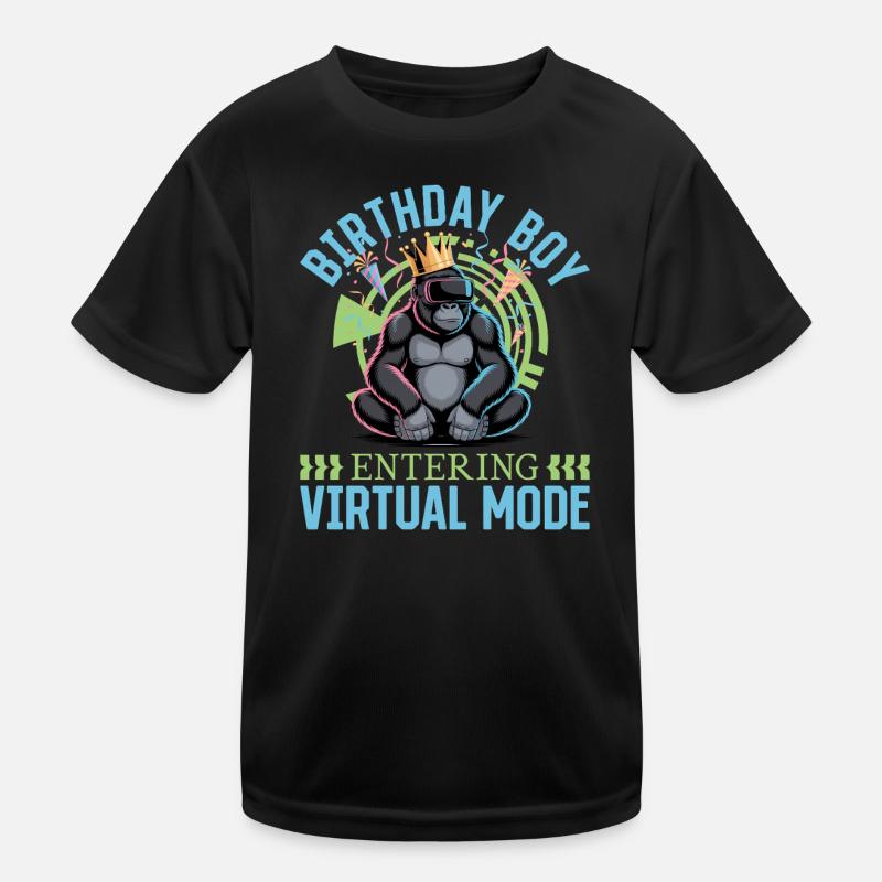 Birthday Gamer VR Kids Functional T-Shirt