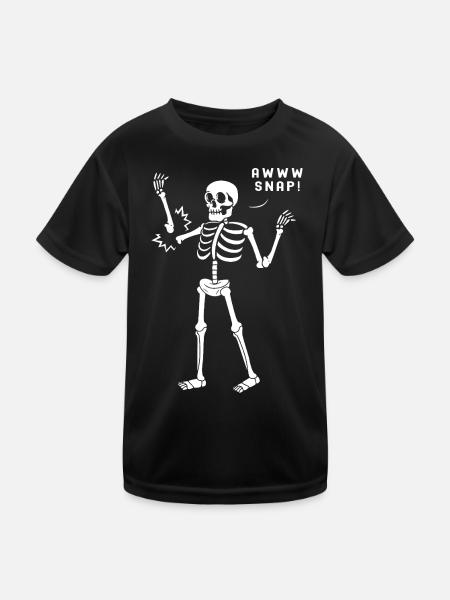Fracture osseuse Fracture osseuse du squelette d’Halloween - T-shirt sport Enfant - noir - Devant