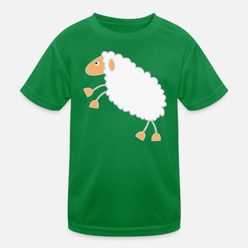 Fluffy Sheep Cartoon Design Kids Functional T-Shirt