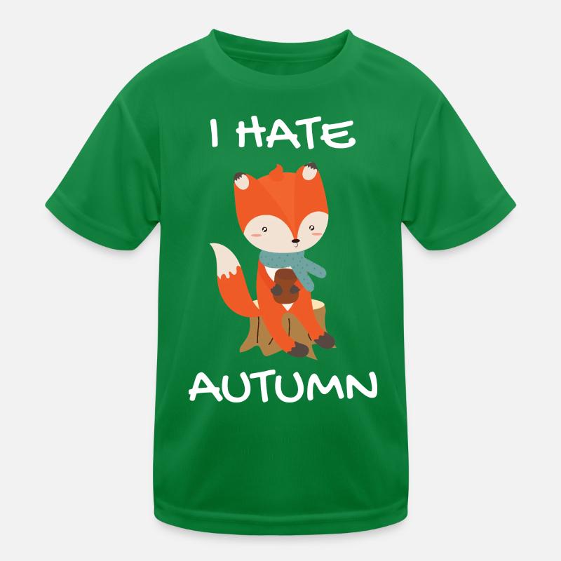 Ich Hasse Herbst Fuchs Kinder Funktions-T-Shirt
