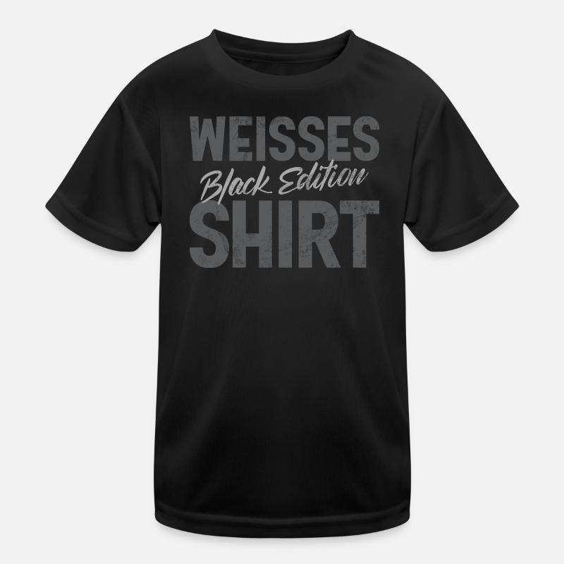 Weisses Shirt Black Edition Lustiger Spruch Kinder Funktions-T-Shirt