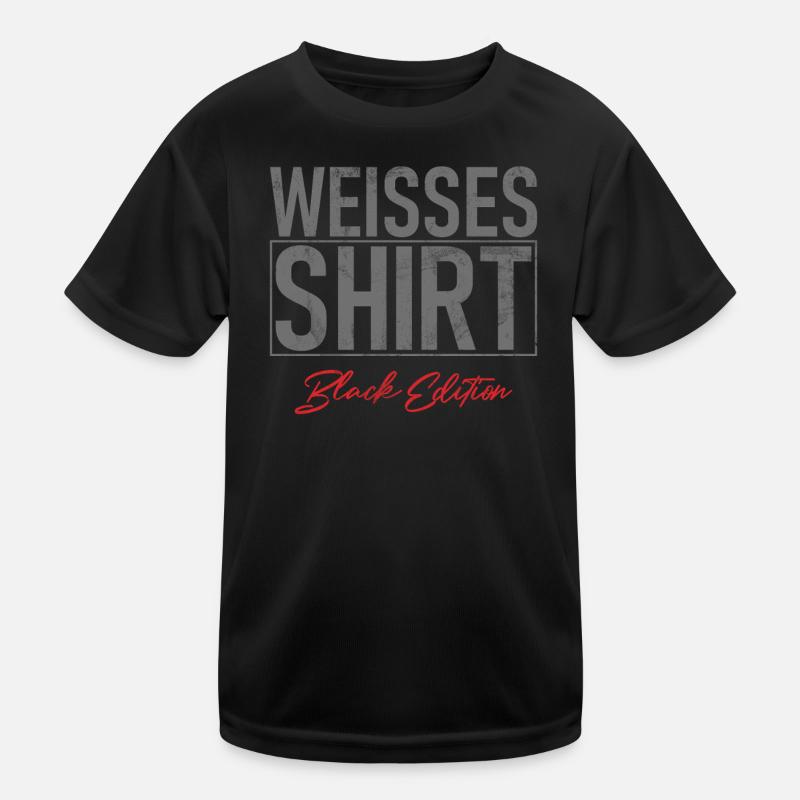 Weisses Shirt Black Edition Lustiger Spruch Kinder Funktions-T-Shirt