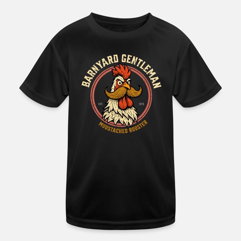 The Mustached Rooster Kinder Funktions-T-Shirt