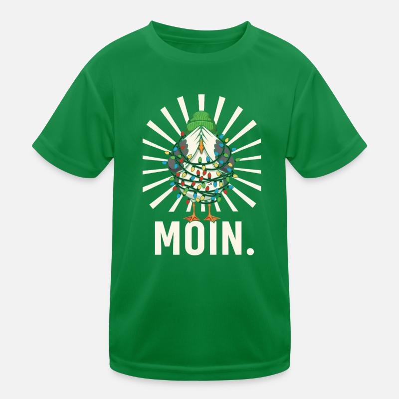 Möwe Weihnachtsmann Lichterkette Weihnachten  Kinder Funktions-T-Shirt