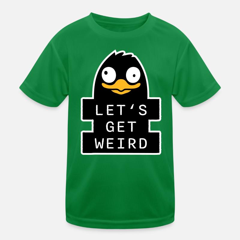 Let's Get Weird Penguin Weird Bird Crazy Kids Functional T-Shirt