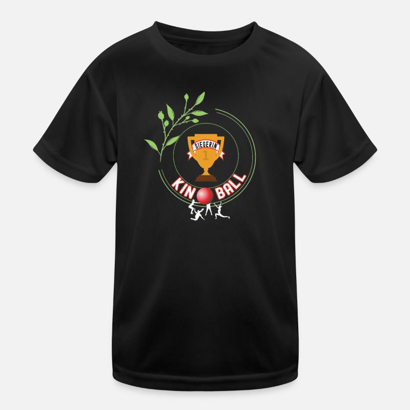Kinball Siegerin Gewinner Turnier Meisterschaft Kinder Funktions-T-Shirt