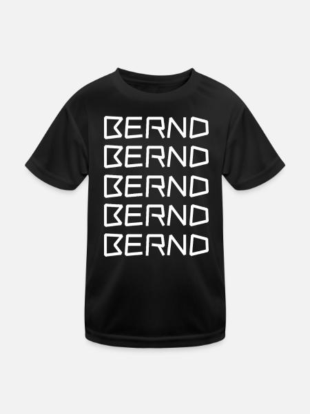 Jungeselle Bernd - Kinder Funktions-T-Shirt - Schwarz