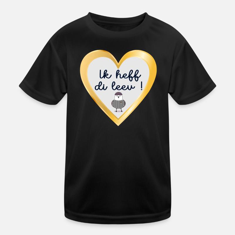 Plattdeutsch Ich liebe dich Kinder Funktions-T-Shirt
