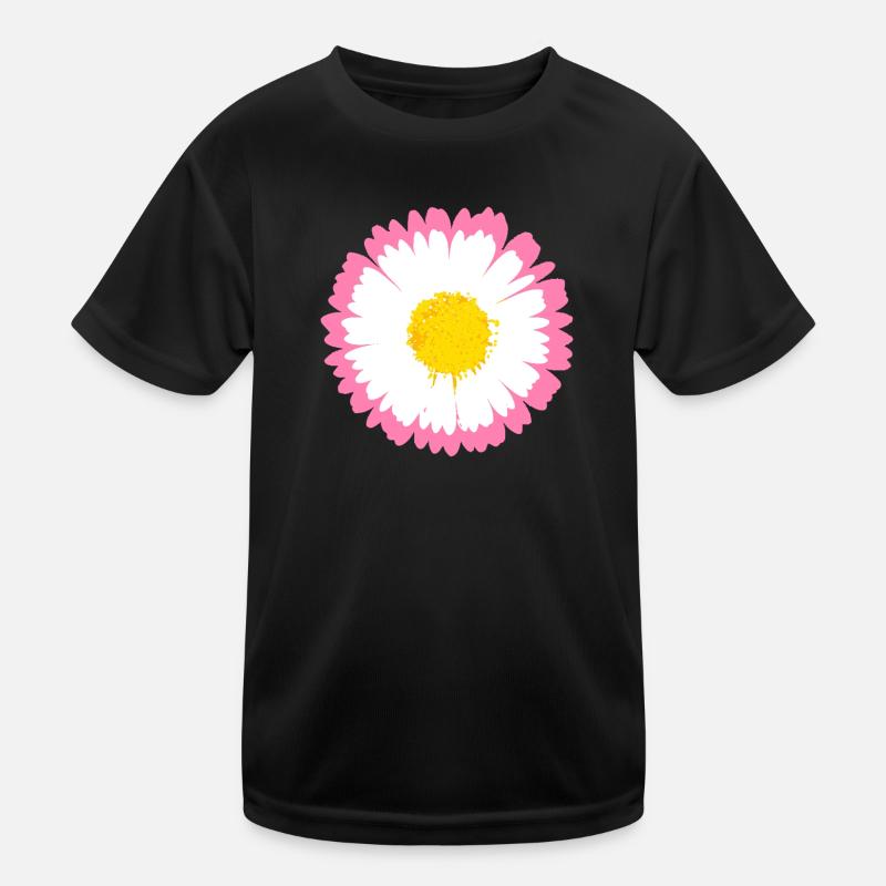 Pink Daisy Edge Kids Functional T-Shirt