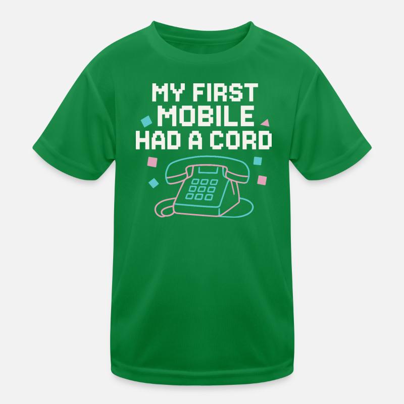 My first phone had a cable Kids Functional T-Shirt