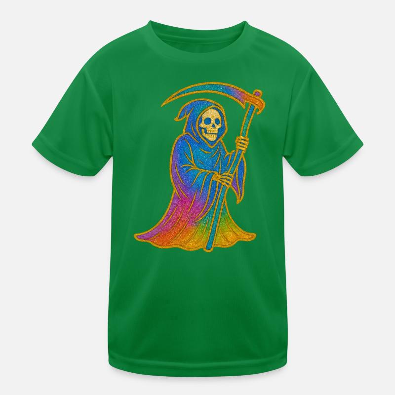 Rainbow Grim Reaper Kids Functional T-Shirt