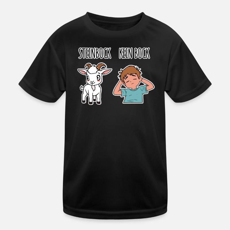 Steinbock - Kein Bock - verschiedene Dinge Kinder Funktions-T-Shirt