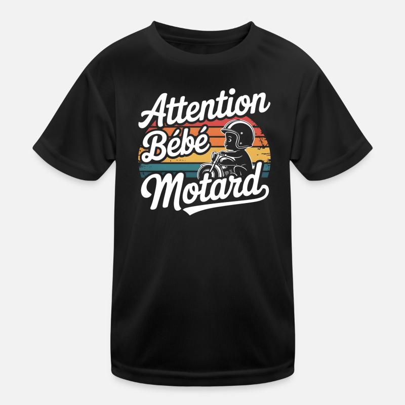 Attention Baby Biker Kids Functional T-Shirt