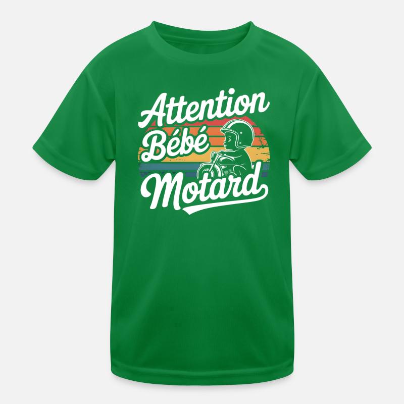 Attention Bébé Motard T-shirt sport Enfant