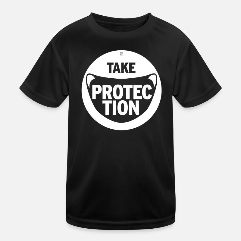 TAKE PROTECTION - Kids Functional T-Shirt - black