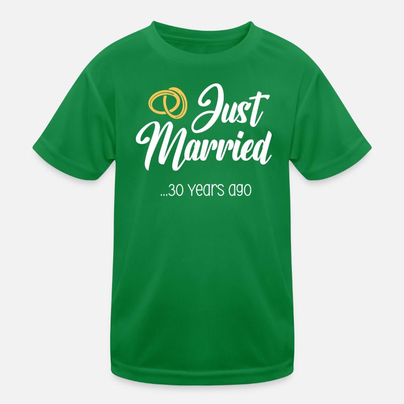 Vient de se marier 30 ans de mariage Anniversaire de mariage T-shirt sport Enfant