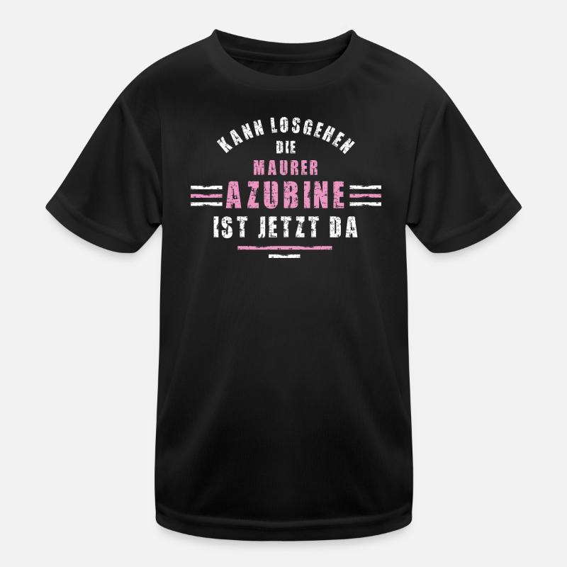 Bricklayer Trainee Apprenticeship Bricklayer - Kids Functional T-Shirt - black