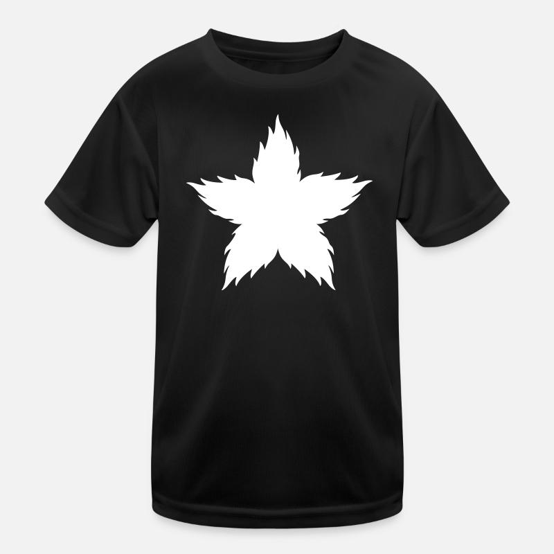 Burning Star Flame – Hot Fire Star Design Kids Functional T-Shirt