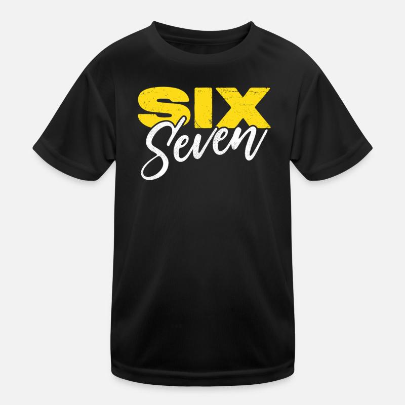 sechs sieben Kinder Funktions-T-Shirt