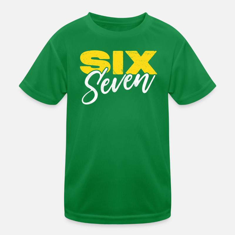 sechs sieben Kinder Funktions-T-Shirt