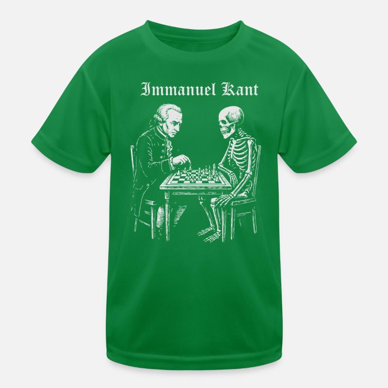 Kant et le duel d’échecs en skeleton T-shirt sport Enfant