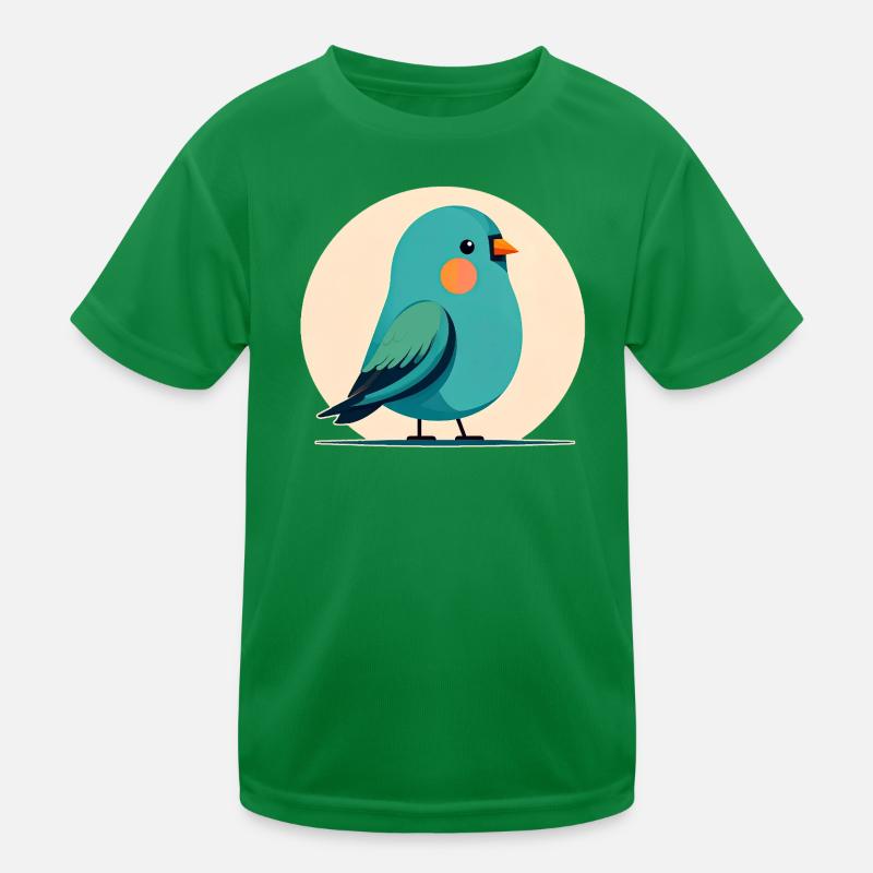 Petit oiseau vert-bleu T-shirt sport Enfant
