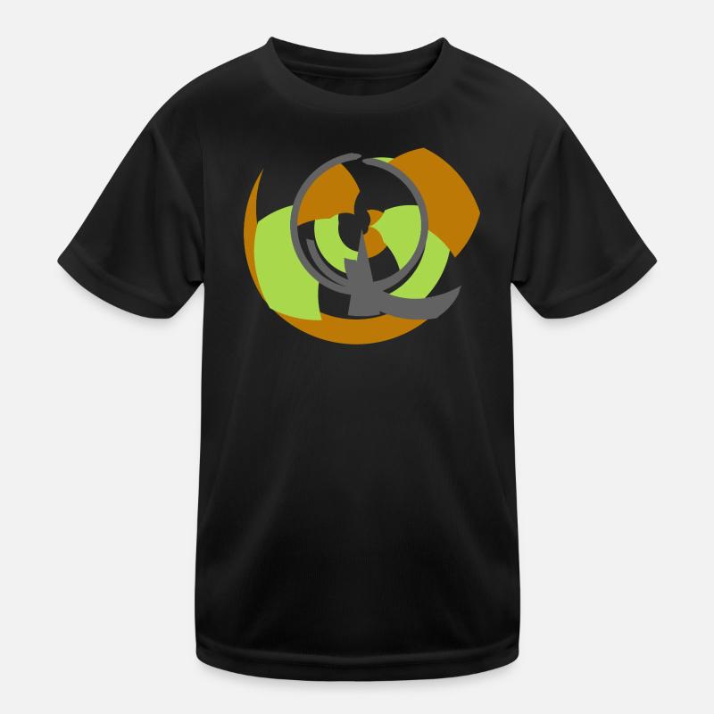 Spiral Orbit Abstract Geometry Kids Functional T-Shirt