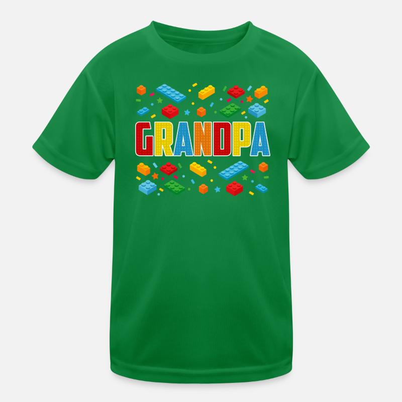 Grand-père brique constructeur de blocs créatifs T-shirt sport Enfant