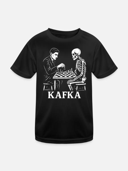 Kafka Skeleton Echecs Duel - T-shirt sport Enfant - noir - Devant