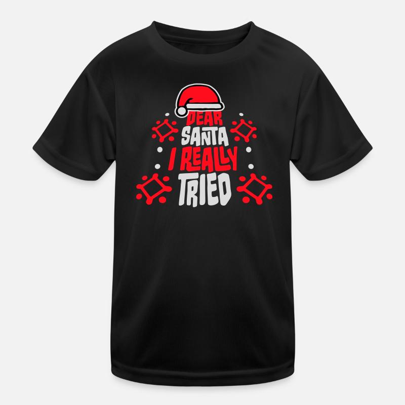 Cher Père Noël, j’ai vraiment essayé l’humour de Noël drôle T-shirt sport Enfant