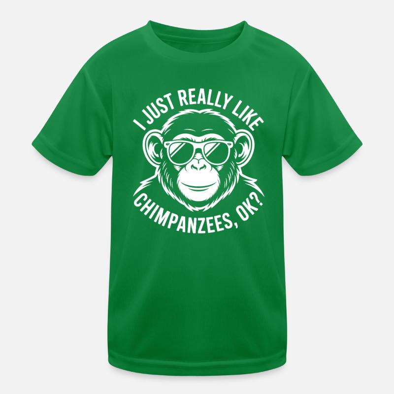 Schimpanse Spruch Affe Lustige Schimpanse Geschenk Kinder Funktions-T-Shirt