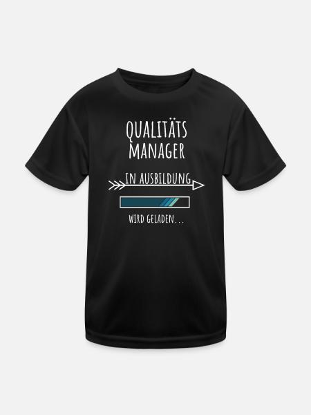 Qualité Management Etudes Métier Responsable Qualité - T-shirt sport Enfant - noir - Devant
