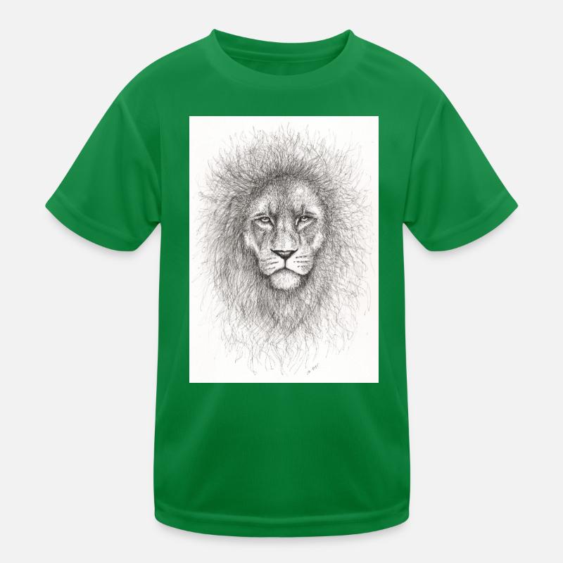 Sehr ernsthafter Löwe Kinder Funktions-T-Shirt