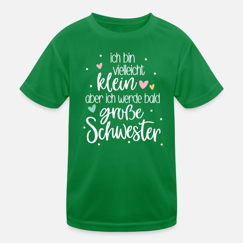 Ich bin klein aber ich werde bald große Schwester  Kinder Funktions-T-Shirt