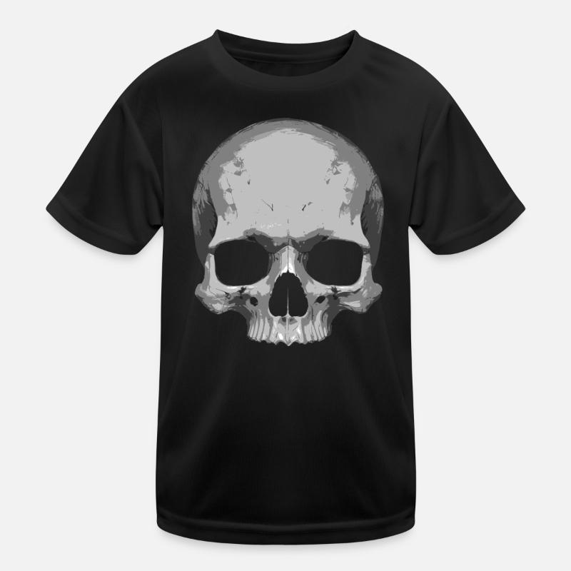 Skull Illustration Kids Functional T-Shirt