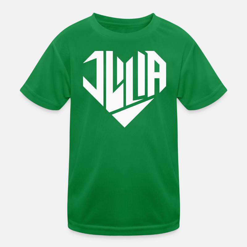 Julia Nom Design Coeur Design - Couleur Variable T-shirt sport Enfant