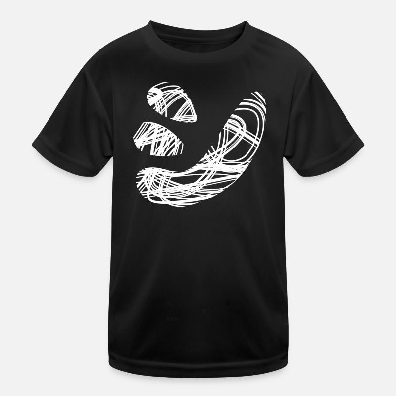 Japanese text 'シ' (shi) pattern - Kids Functional T-Shirt - black