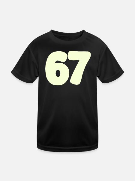 67 - Kinder Funktions-T-Shirt - Schwarz